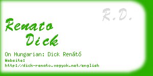 renato dick business card